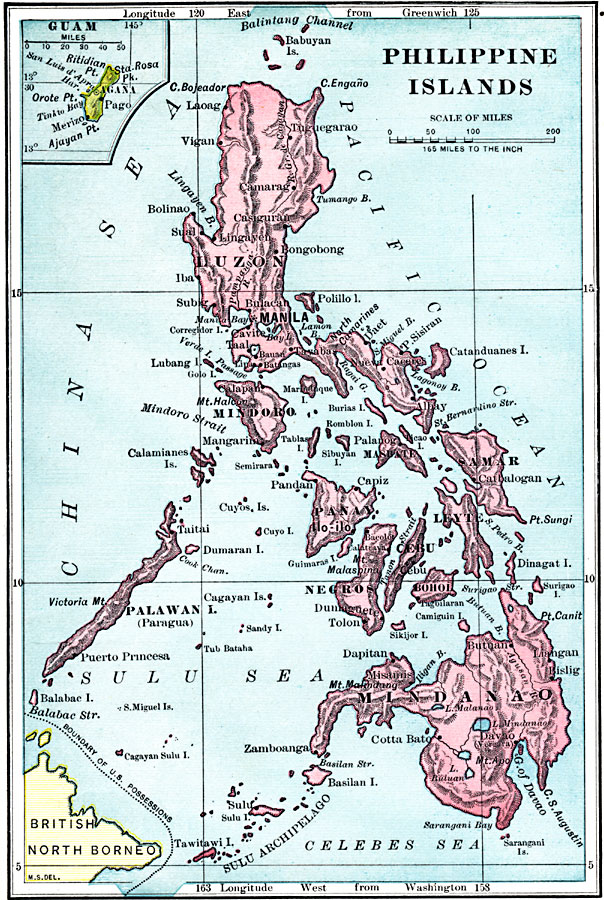 Detailed Map Of Philippine Islands