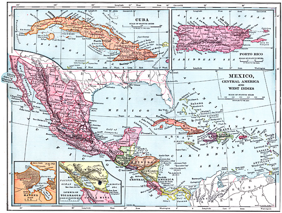 Mexico, Central America, and West Indies