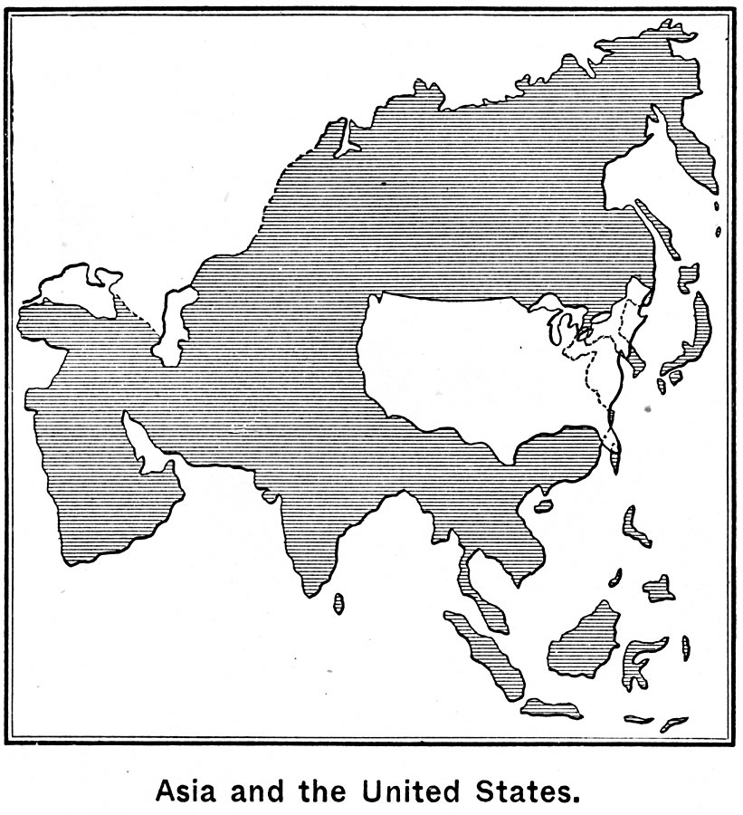 Comparative Area of Asia and the United States
