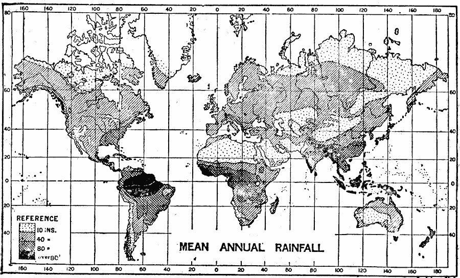 Worldwide Mean Annual Rainfall