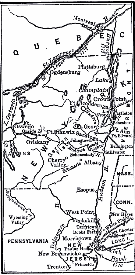 Routes of Burgoyne and St. Leger