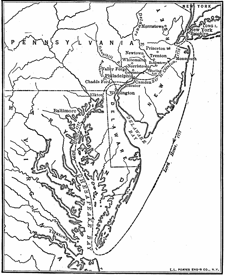 Howe's Route to Philadelphia