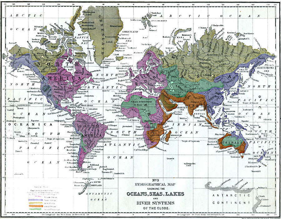 Hydrographical Map of the World