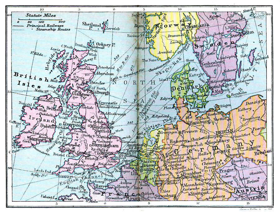 British Isles in Relation to Europe