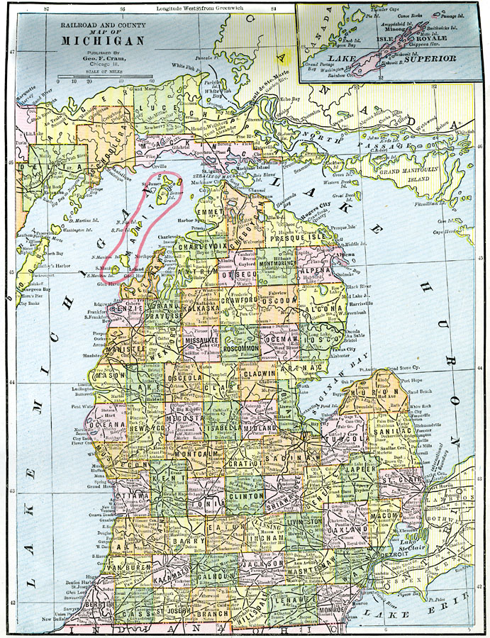 map of counties in michigan with cities Michigan map of counties in michigan with cities