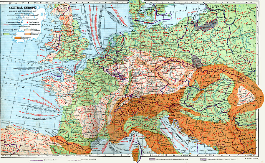 Economic and Commercial Map of Central Europe