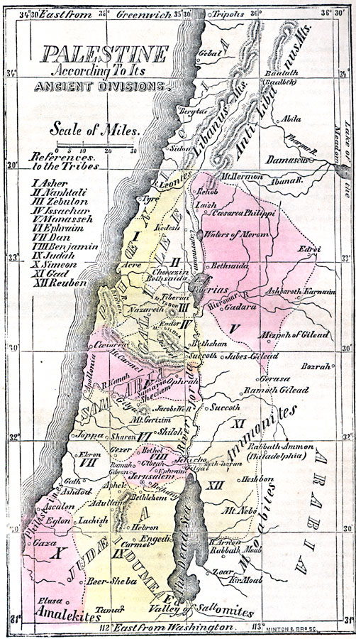 Palestine, according to its ancient divisions