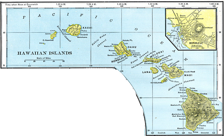 Гавайи какая страна. Штат Гавайи на карте. Гавайские острова карта географическая. Гавайские острова на карте Тихого океана.