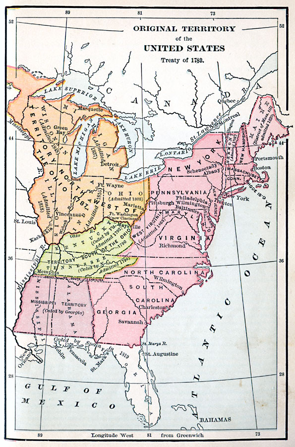 Original Territory Of The United States