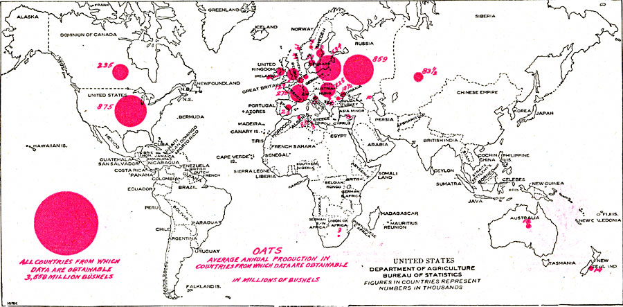 World Distribution of Oat Production