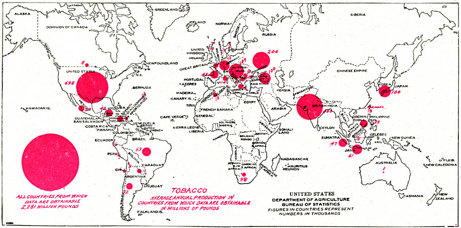 World Distribution of Tobacco Production