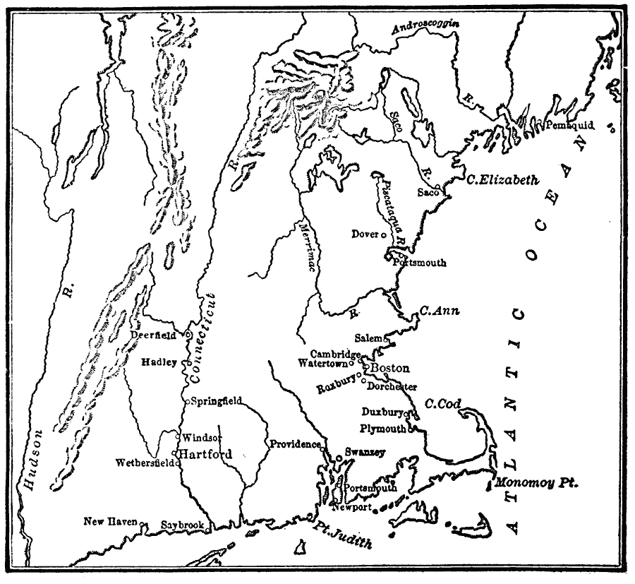 The Chief Settlements made in New England
