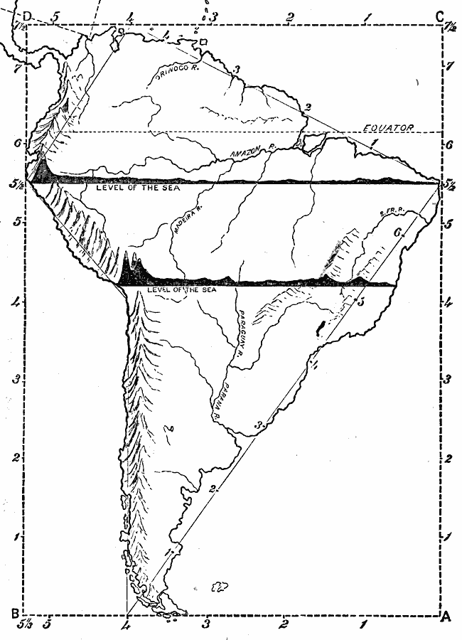 Drawing of South America