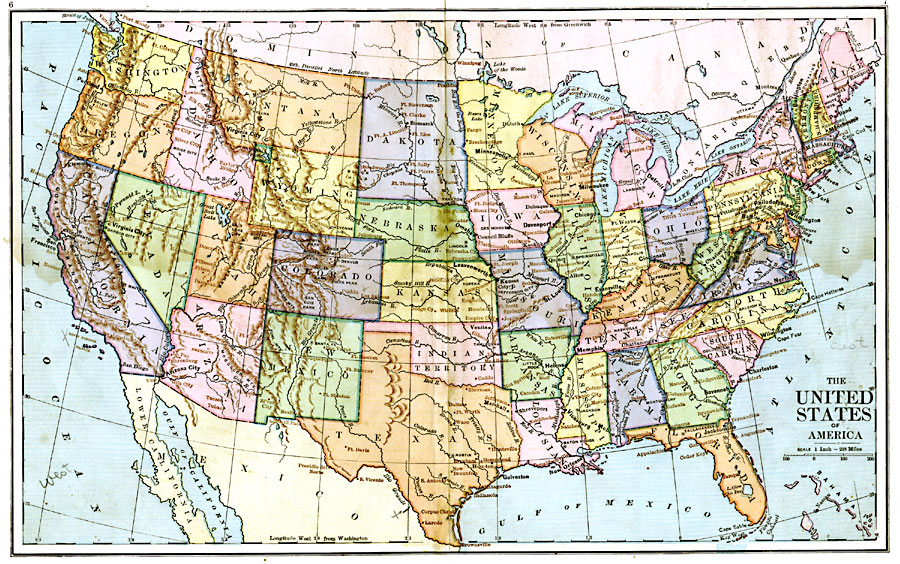 1883 Map Of United States - Felice Thomasina