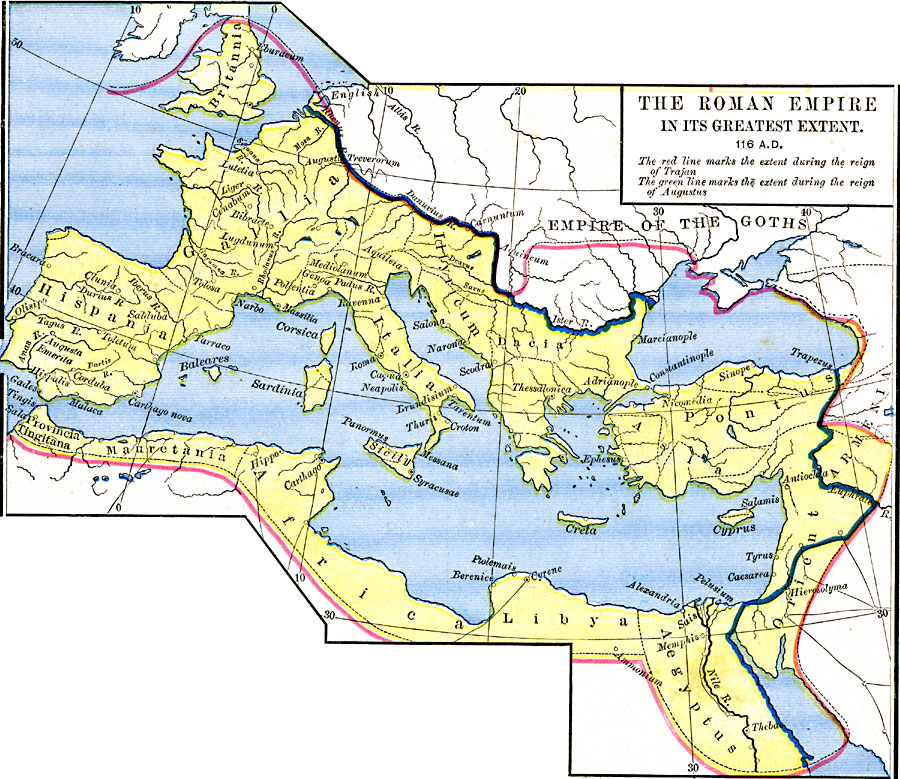 The Roman Empire In Its Greatest Extent