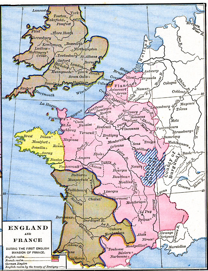 map of england and france England And France During The First English Invasion Of France map of england and france