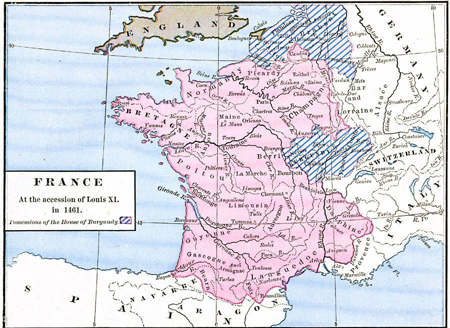 France at the accession of Louis XI