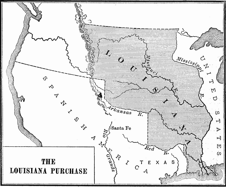 Blank Printable Louisiana Purchase Map