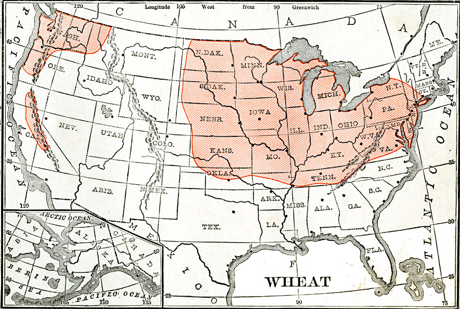 Wheat Production Regions of the United States