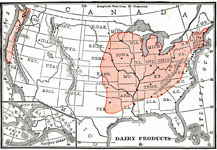 Dairy Producing Regions of the United States