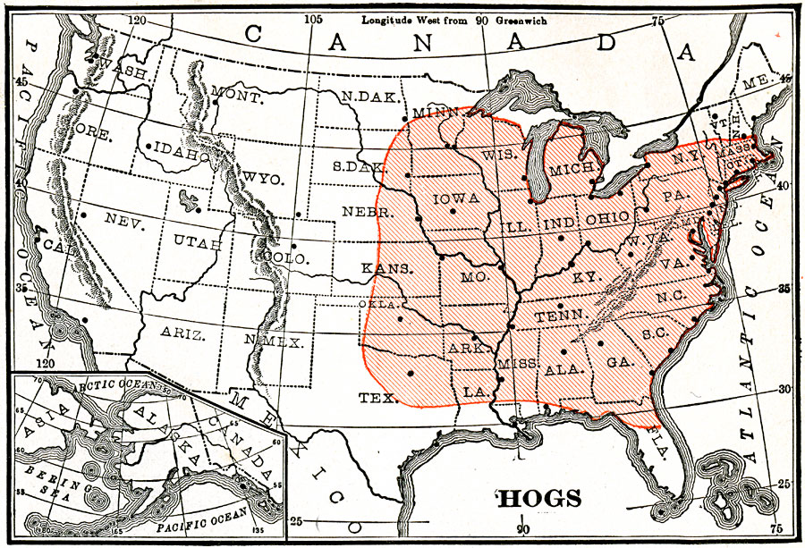 Hog Farming Regions of the United States