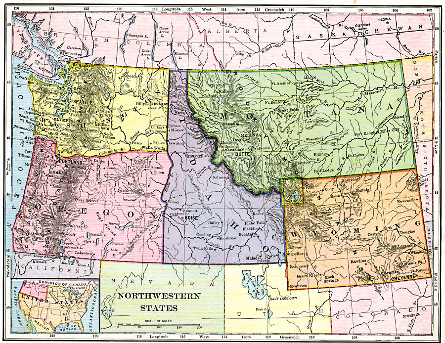 map of the pacific northwest