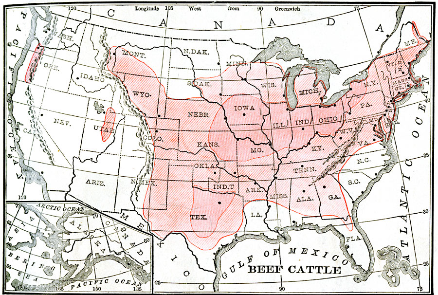 Beef Cattle Regions of the United States