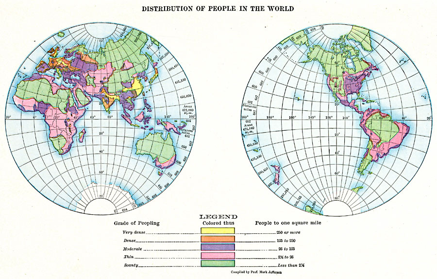Distribution of People in the World