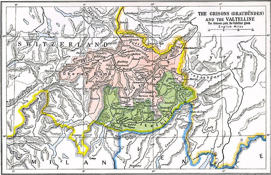 The Grisons (Graubunden) and the Valtelline