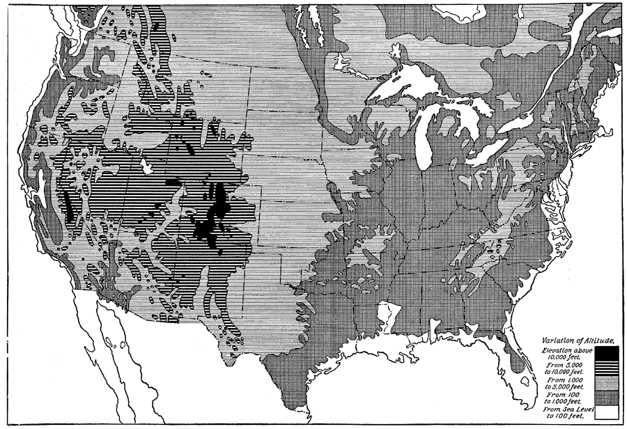 United States Land Elevations