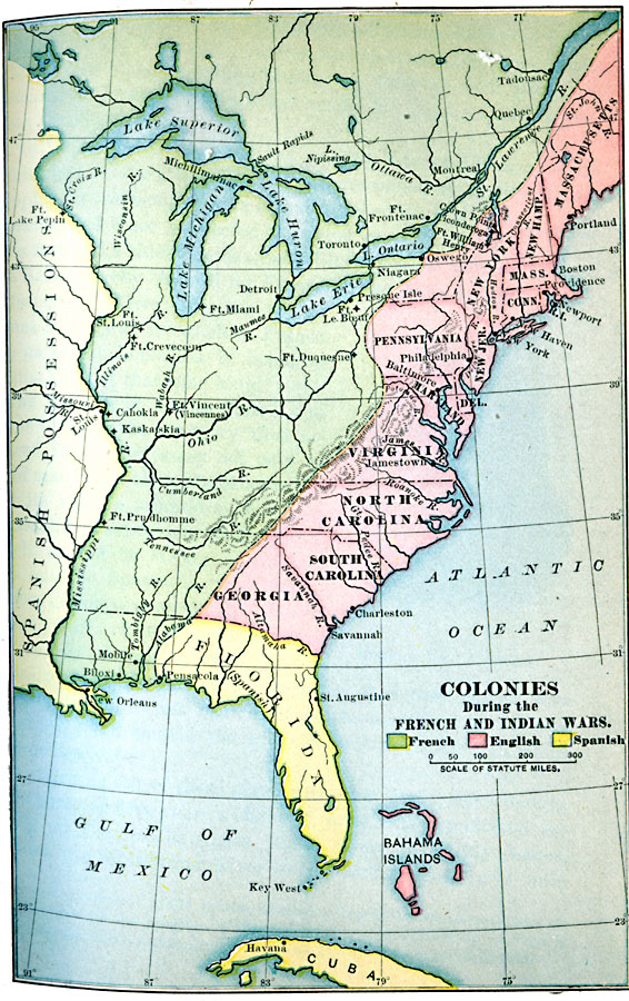 Colonies During the French and Indian Wars 