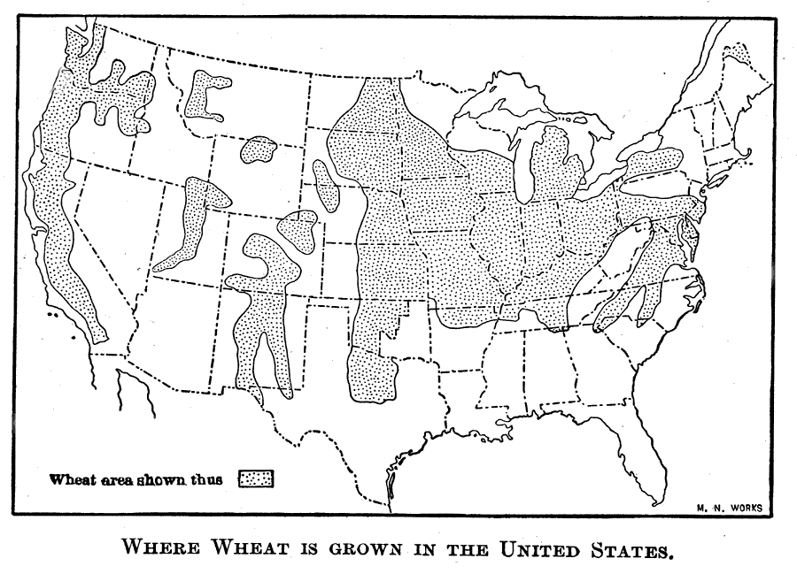 Where Wheat is Grown in the United States