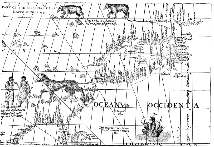 Part of Sebastian Cabot Mappe Monde