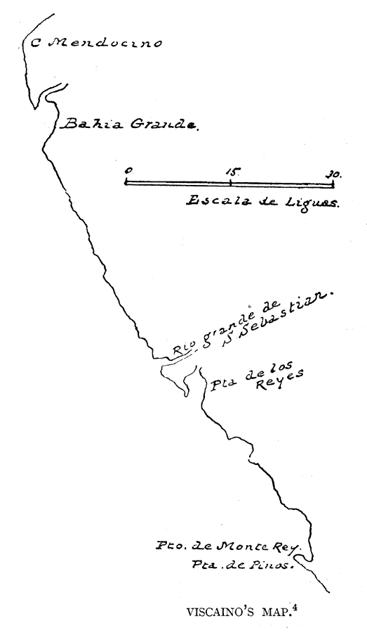 Viscaino's Map of the California Coast