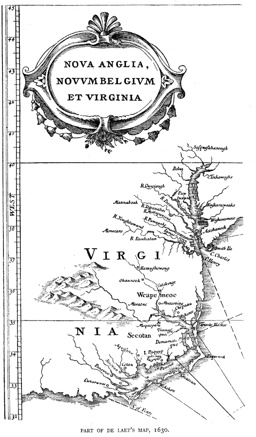 De Laet's Map of Virginia