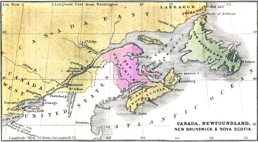 Canada, Newfoundland, New Brunswick, and Nova Scotia