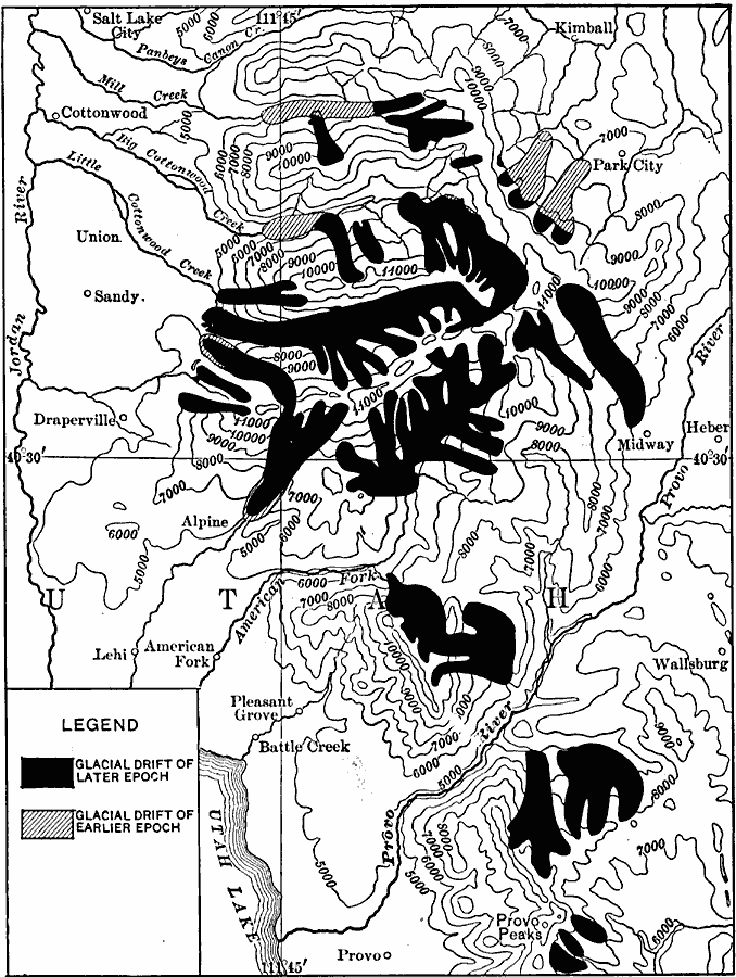 Former Glacier Systems of the Wasatch Mountains
