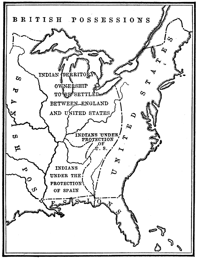 Disposition of American Territory proposed by Vergennes