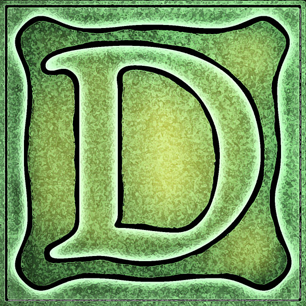 Presentation Alphabets: Drop Caps Letter D - Style 092