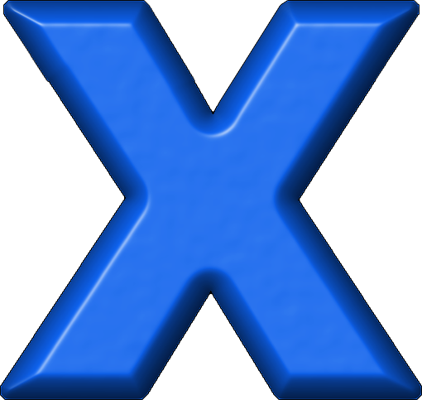 blue letter x