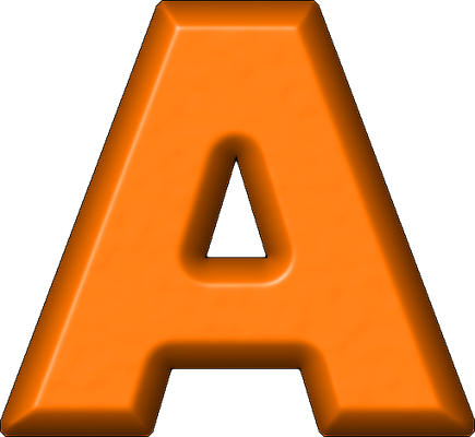 Presentation Alphabets Orange Refrigerator Magnet A