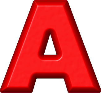 Presentation Alphabets: Red Refrigerator Magnet A