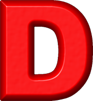 Presentation Alphabets: Red Refrigerator Magnet D