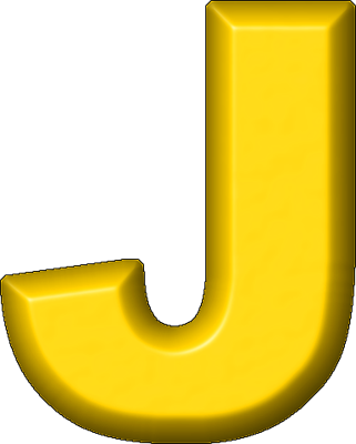 Presentation Alphabets Yellow Refrigerator Magnet J