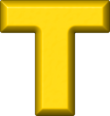 presentation alphabets yellow refrigerator magnet t