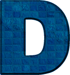 Presentation Alphabets: Blue Tile Letter D