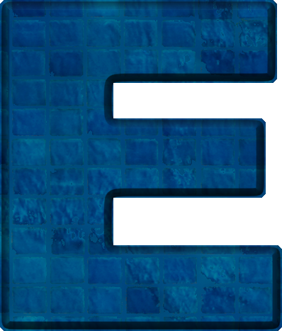 Presentation Alphabets Blue Tile Letter E Presentation Alphabets Blue Tile Letter E