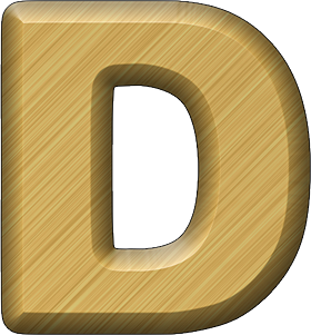 Presentation Alphabets: Brass Letter D