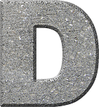 Presentation Alphabets: Cement Letter D