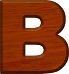 Presentation Alphabets: Cherry Wood Letter B